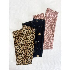 Old Navy Girls Built In Tough Legging Bundle 8 Medium Printed Full Length